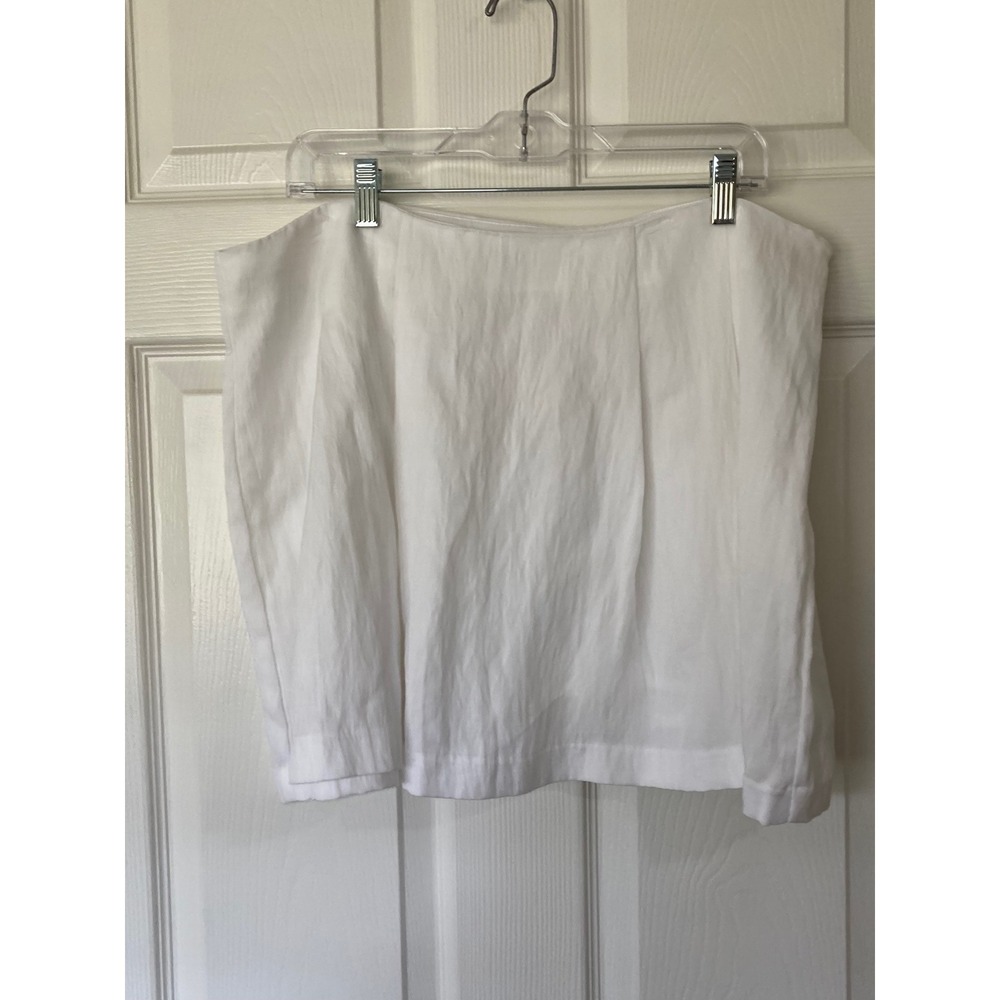 A New Day Women's White Skort 16 New Side Zip Casual Resortwear Flirty